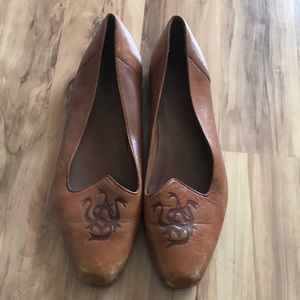 Brown Leather Flats